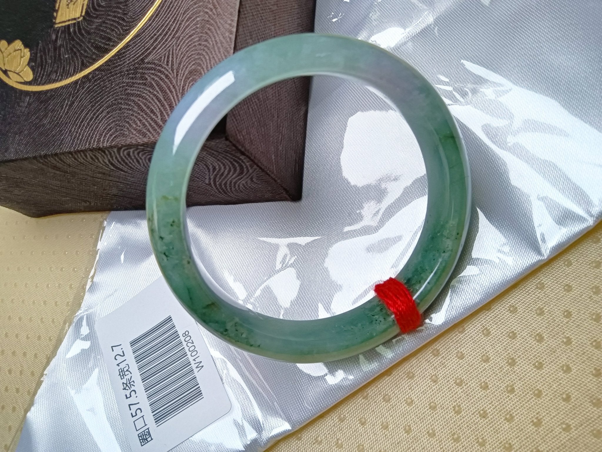 Apple GreenType A Jade Burmess Jadeite Bracelet (SIZE:57 - 58mm) - Jadeite Ding