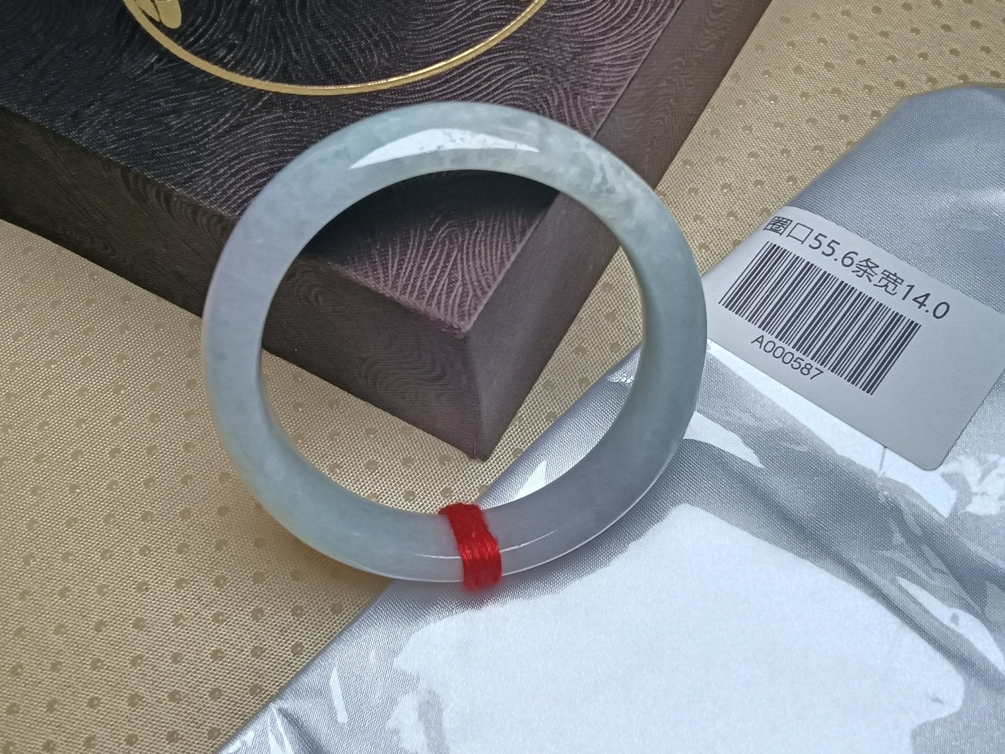 Clear Lavender&Green Burmese JGIA Certified Jadeite Bangle (Size:55 - 56mm) - Jadeite Ding