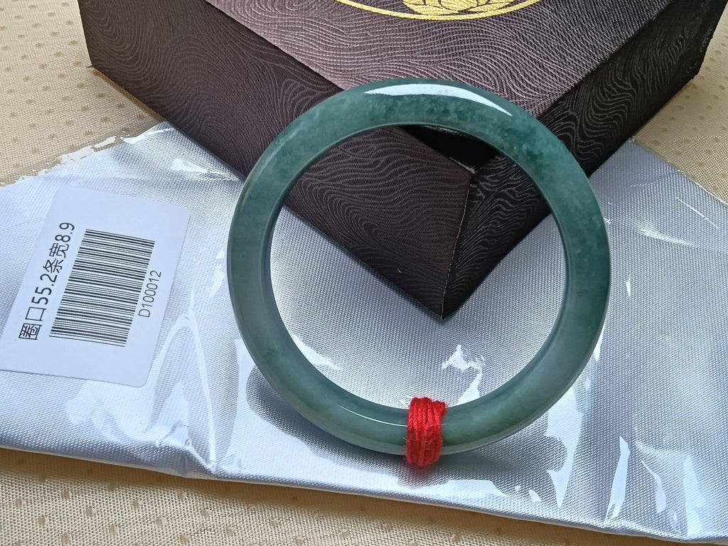 Even Apple Green Natural Grade - A Jadeite Bangles (Size:55 - 56mm) - Jadeite Ding