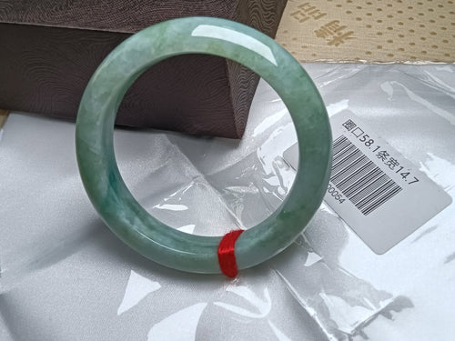 Full Apple Green Even color Nature Type - A Jadeite Bangles (Size:58mm) - Jadeite Ding