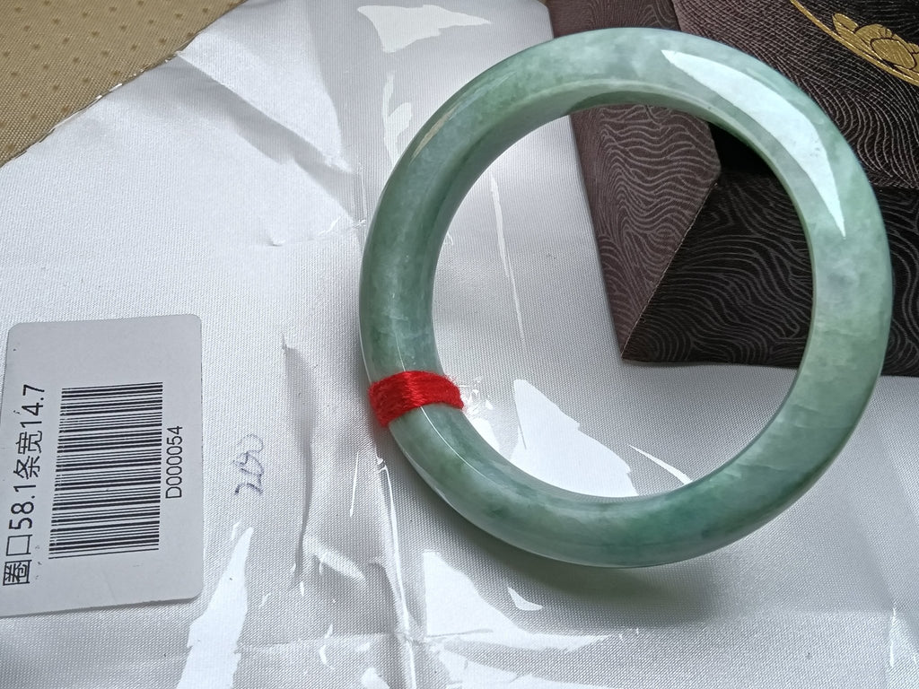 Full Apple Green Even color Nature Type - A Jadeite Bangles (Size:58mm) - Jadeite Ding