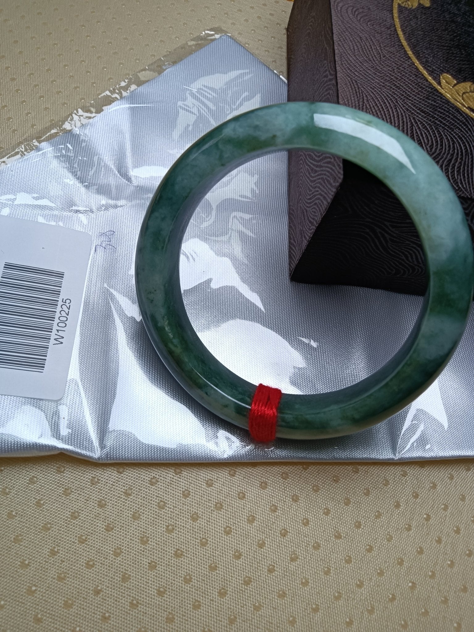 Full Apple Green Natural Burmess Grade A Jadeite Bracelet (Size:57 - 58mm) W225 - Jadeite Ding