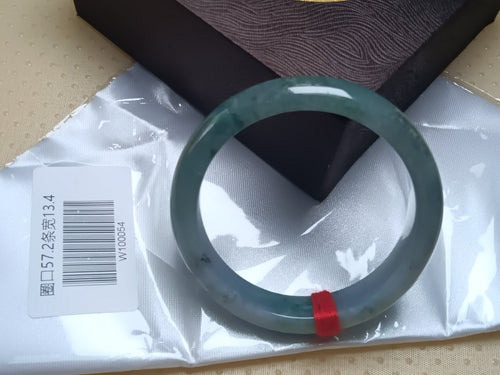 Full Green Burmese JGIA Certified Jadeite Bangle (Size:56 - 58mm) W054 - Jadeite Ding