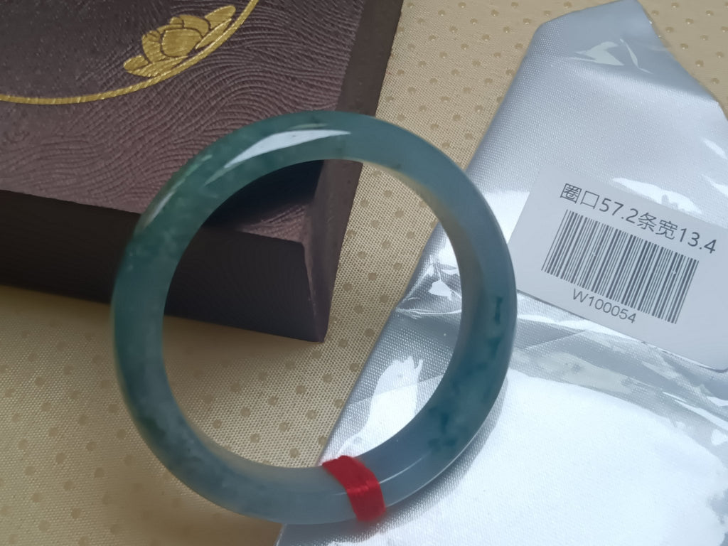 Full Green Burmese JGIA Certified Jadeite Bangle (Size:56 - 58mm) W054 - Jadeite Ding