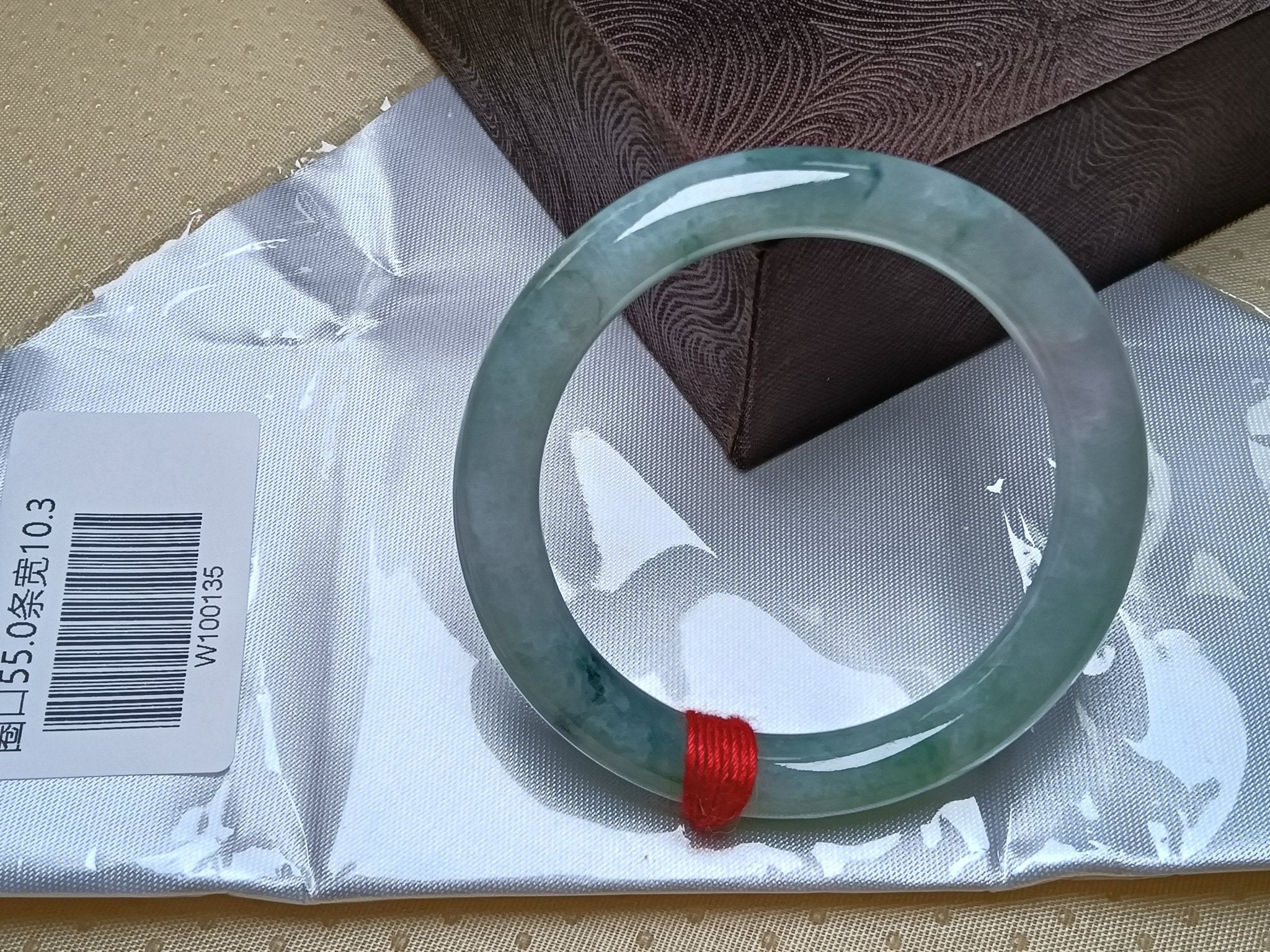 Full Light Green with Floating Flower Nature Type - A Jadeite Bangles (Size:55mm) W135 - Jadeite Ding