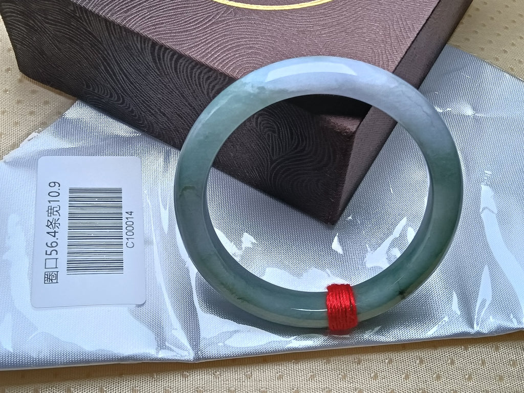Green & Lavendar Burmese JGIA Certified Jadeite Bangle (Size:56 - 57mm) C014 - Jadeite Ding
