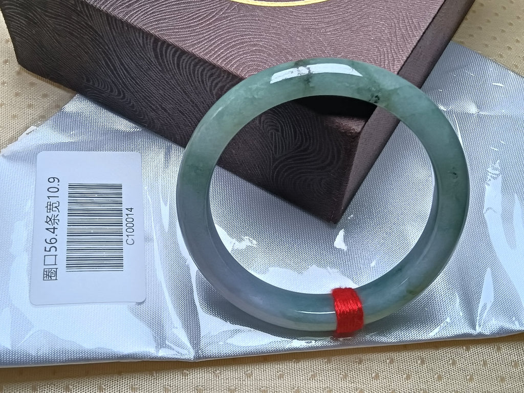 Green & Lavendar Burmese JGIA Certified Jadeite Bangle (Size:56 - 57mm) C014 - Jadeite Ding