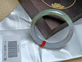 Half Water/Half Mountian Withe mixed Green Nature Type - A Jadeite Bangles (Size:59 - 60mm)B169 - Jadeite Ding