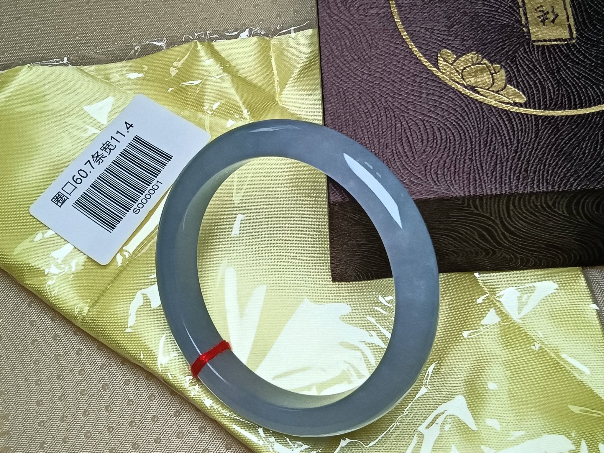 Ice Blue Green Even Color Burmess Grade A Jadeite Bracelets (Size:60 - 61mm) S001 - Jadeite Ding