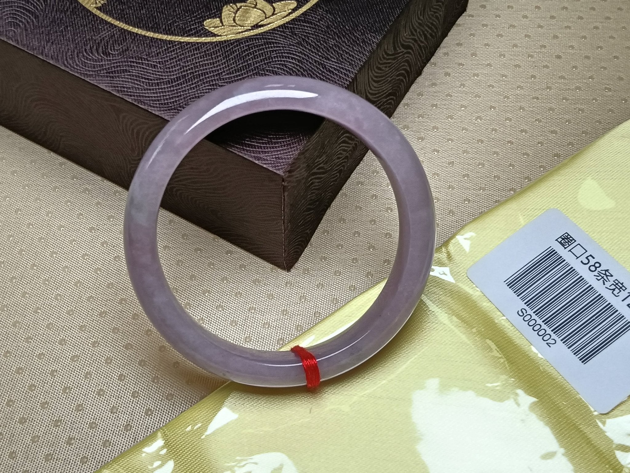 Icy & Watery Lavender Natural Burmess Type - A Jadeite Bangles (Size:58mm) S002 - Jadeite Ding