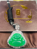 Imperial Green Nature Burmess Grade A Jadeite Buddha Pendant L - Jadeite Ding