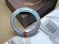 Lanvender mixed Green with Sajin Floating Flower Nature Type - A Jadeite Bangles (Size:54 - 55mm) D030 - Jadeite Ding