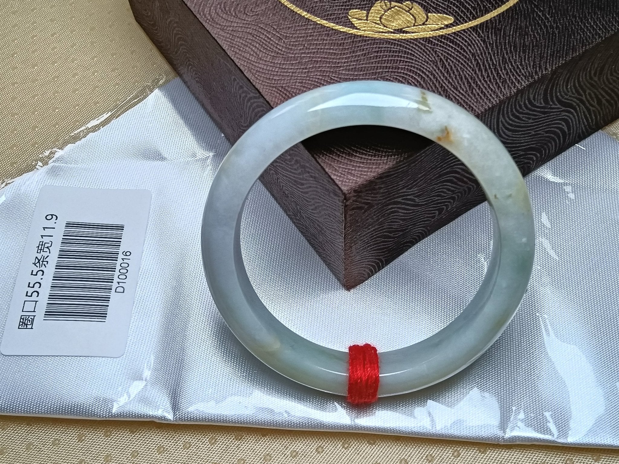 Lavender&Green with Floating Flower Burmese JGIA Certified Jadeite Bangle (Size:55 - 56mm) - Jadeite Ding