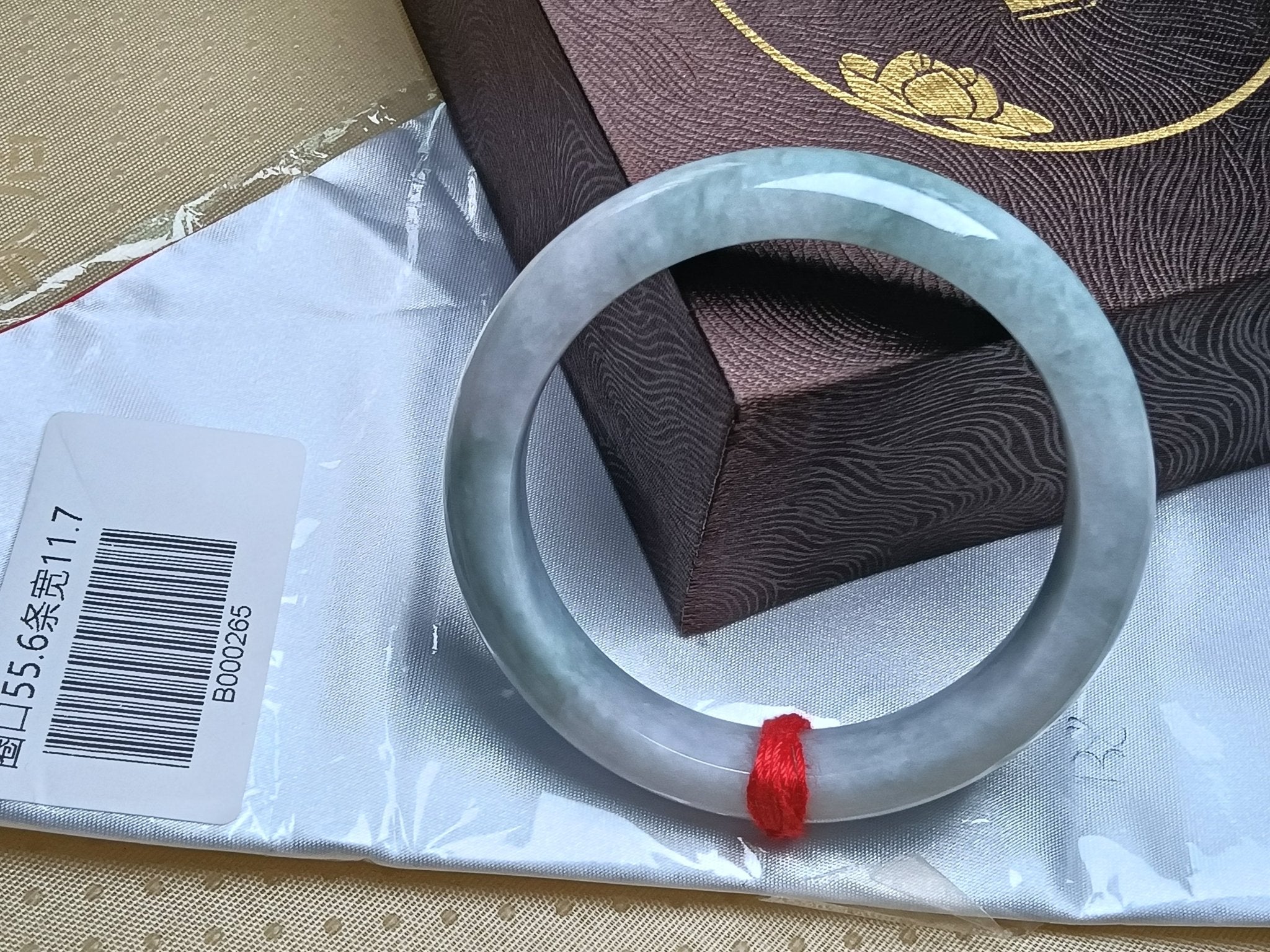 Light Lavender Natural Jadeite Type A Jade Bangle (Size:55 - 56mm) - Jadeite Ding