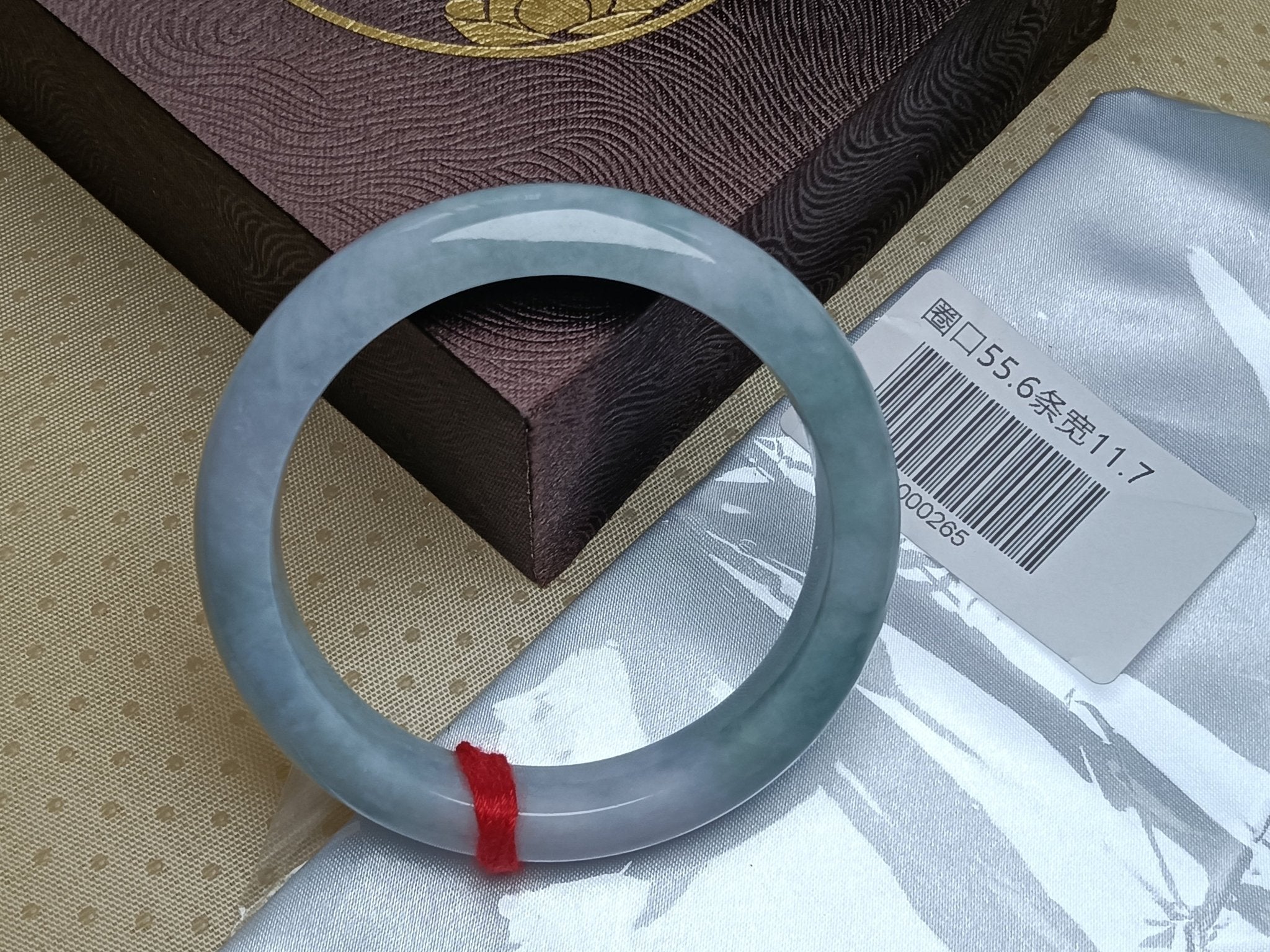 Light Lavender Natural Jadeite Type A Jade Bangle (Size:55 - 56mm) - Jadeite Ding