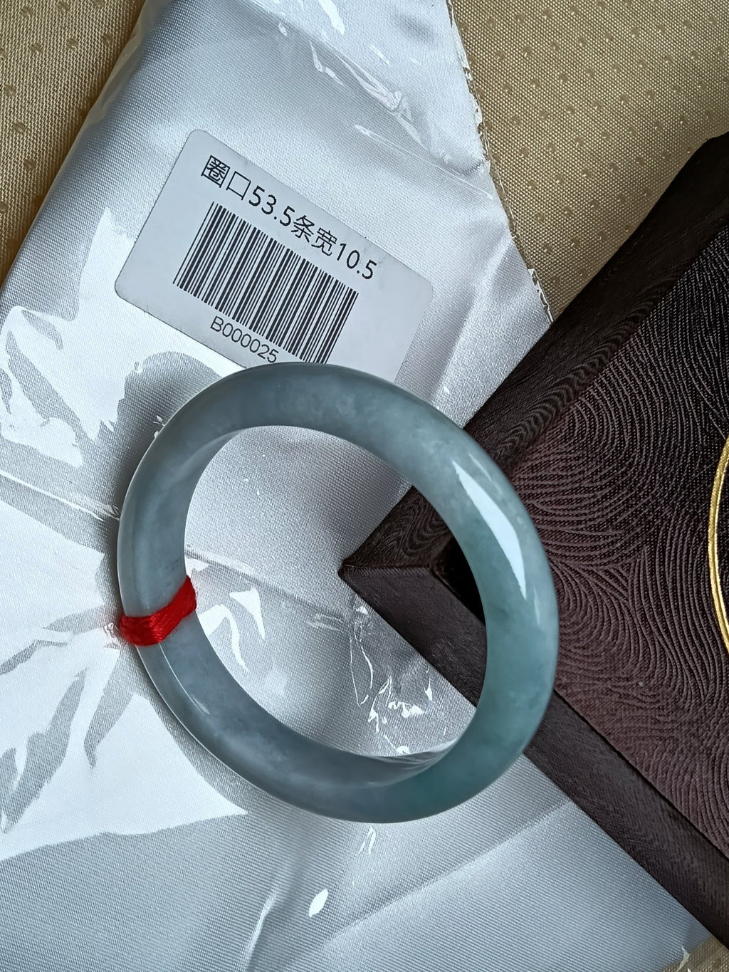 Light Lavender&Green Burmese Jadeite Bracelet with Certificate (Size:53 - 54mm) - Jadeite Ding