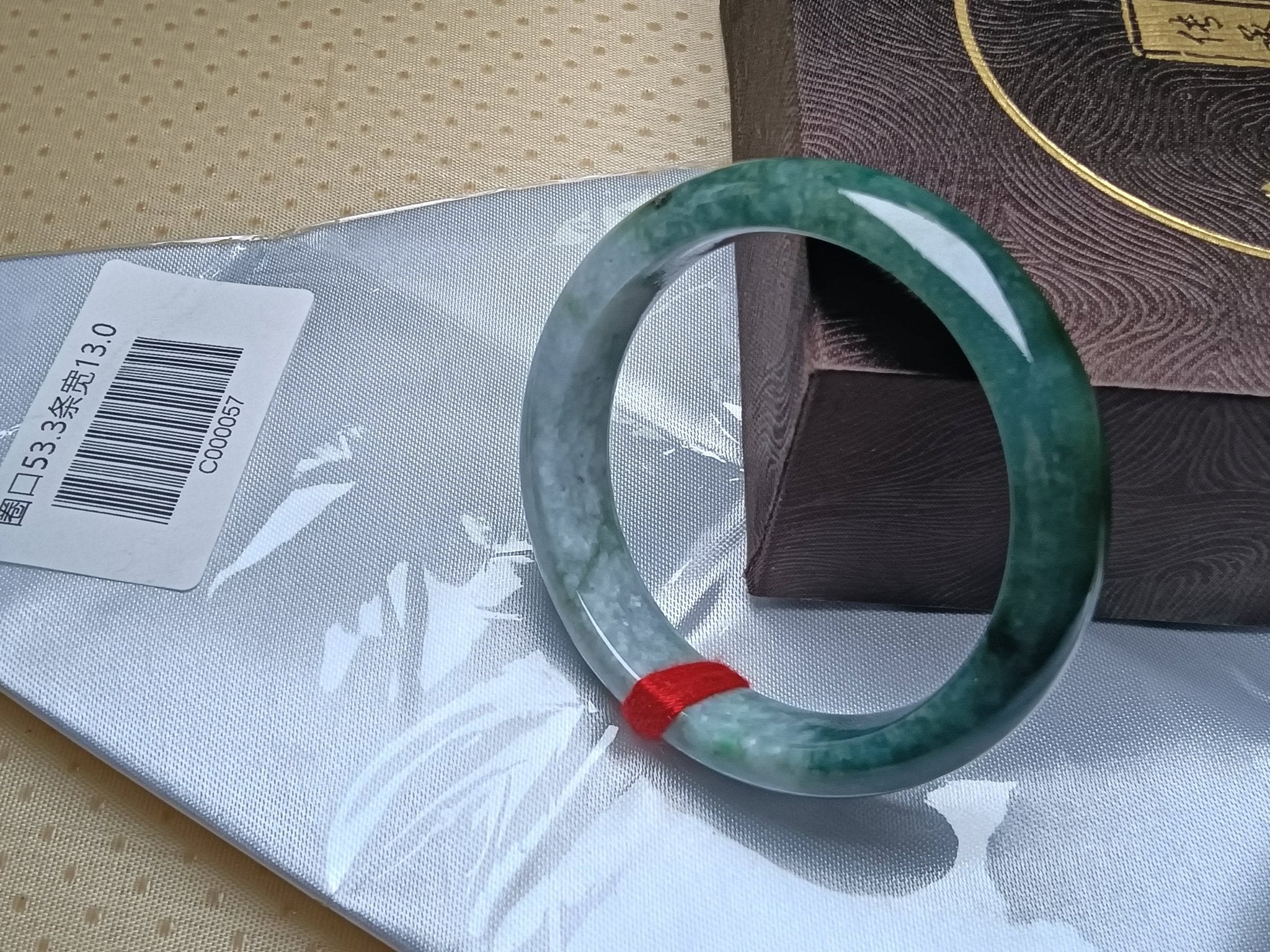 Light Lavender&Green Burmese Jadeite Bracelet with Certificate (Size:53 - 54mm) - Jadeite Ding