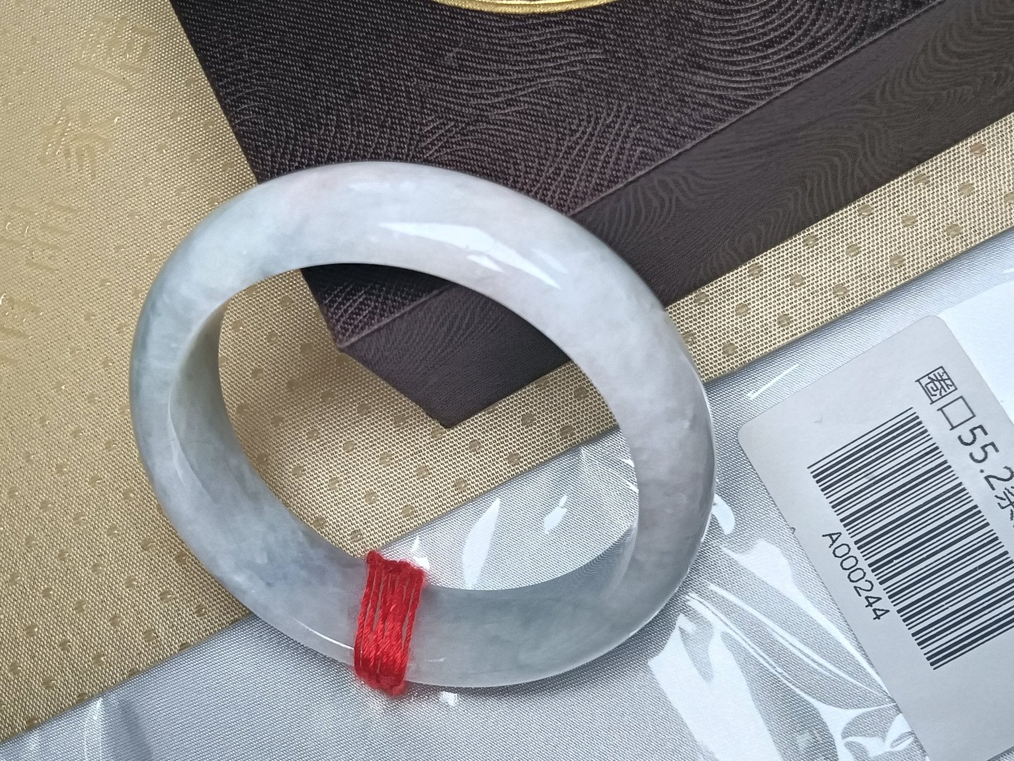 Moonlight Color Lavender Burmese JGIA Certified Jadeite Bangle (Size:54 - 55mm) - Jadeite Ding
