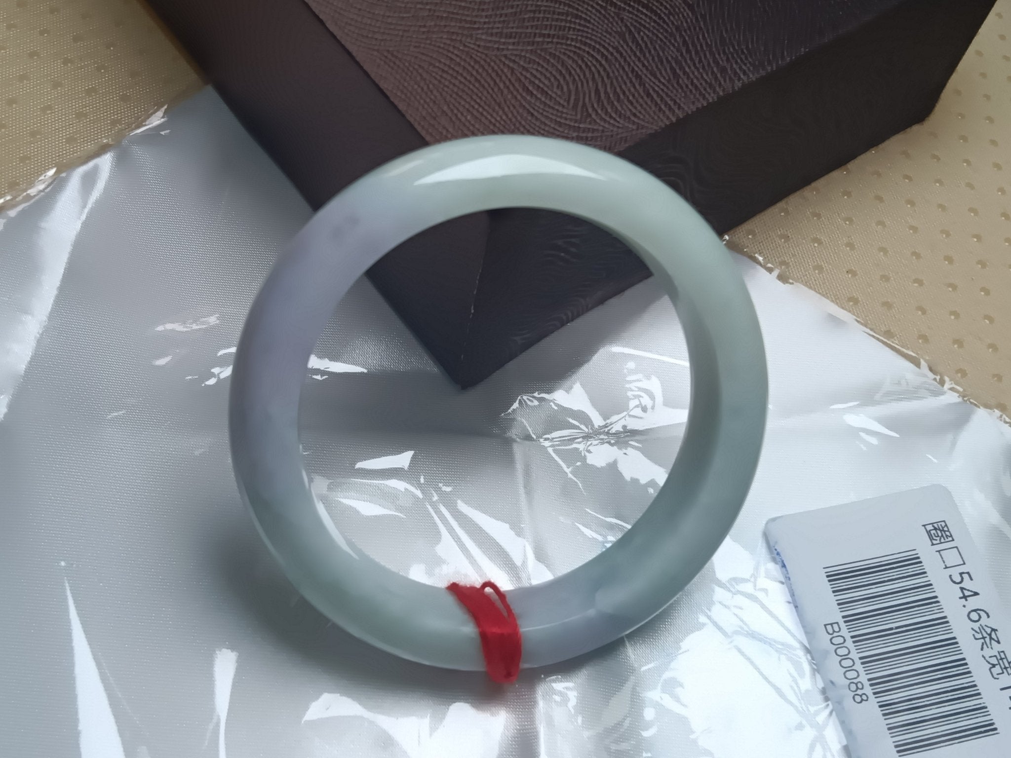 Moonlight Color Light Green Burmese JGIA Certified Jadeite Bangle (Size:54 - 55mm) - Jadeite Ding
