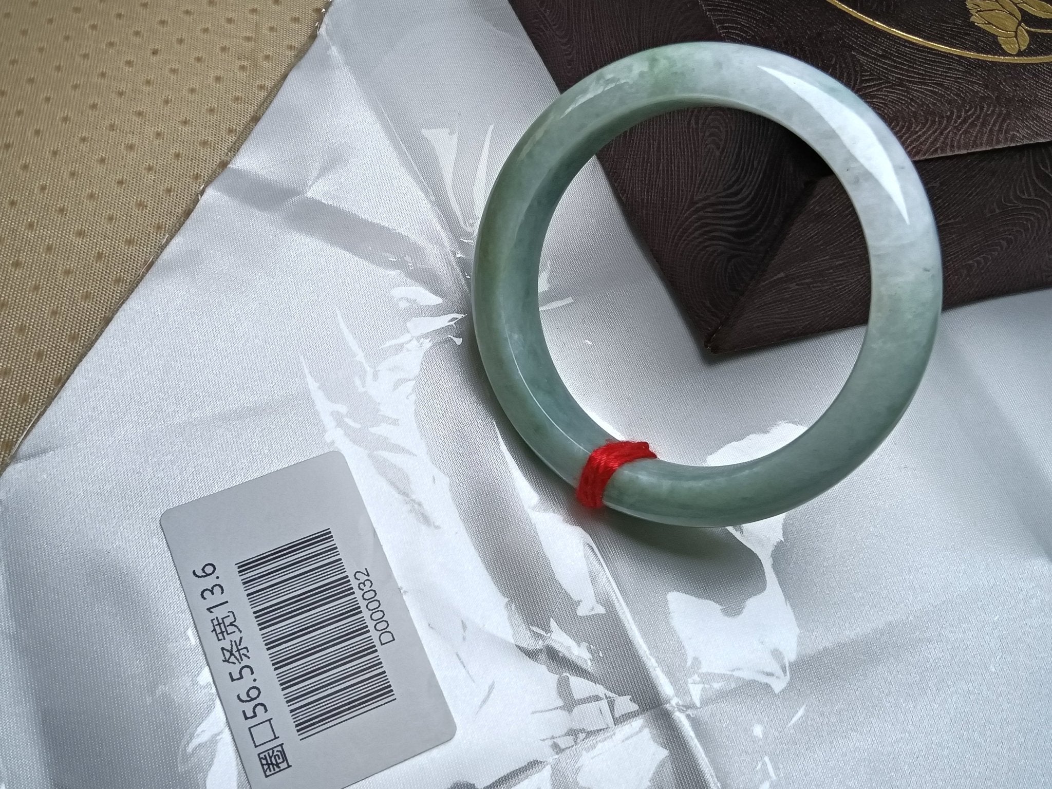 More Green & Lavendar Burmese JGIA Certified Jadeite Bangle (Size:56 - 57mm) D032 - Jadeite Ding