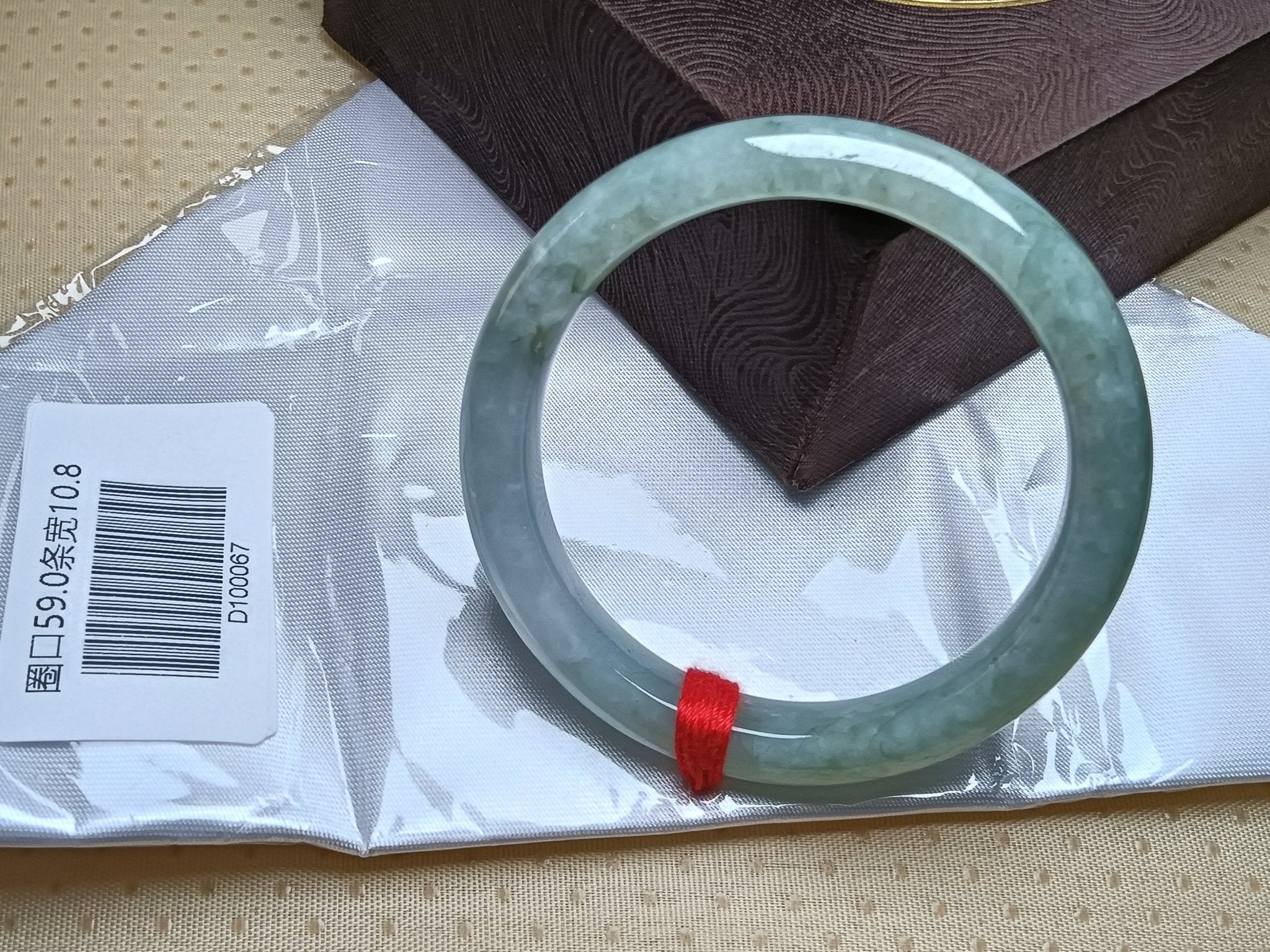 Natural Burmese Type - A Full Light Apple Green Jadeite Bangles (Size59 - 60mm) - Jadeite Ding