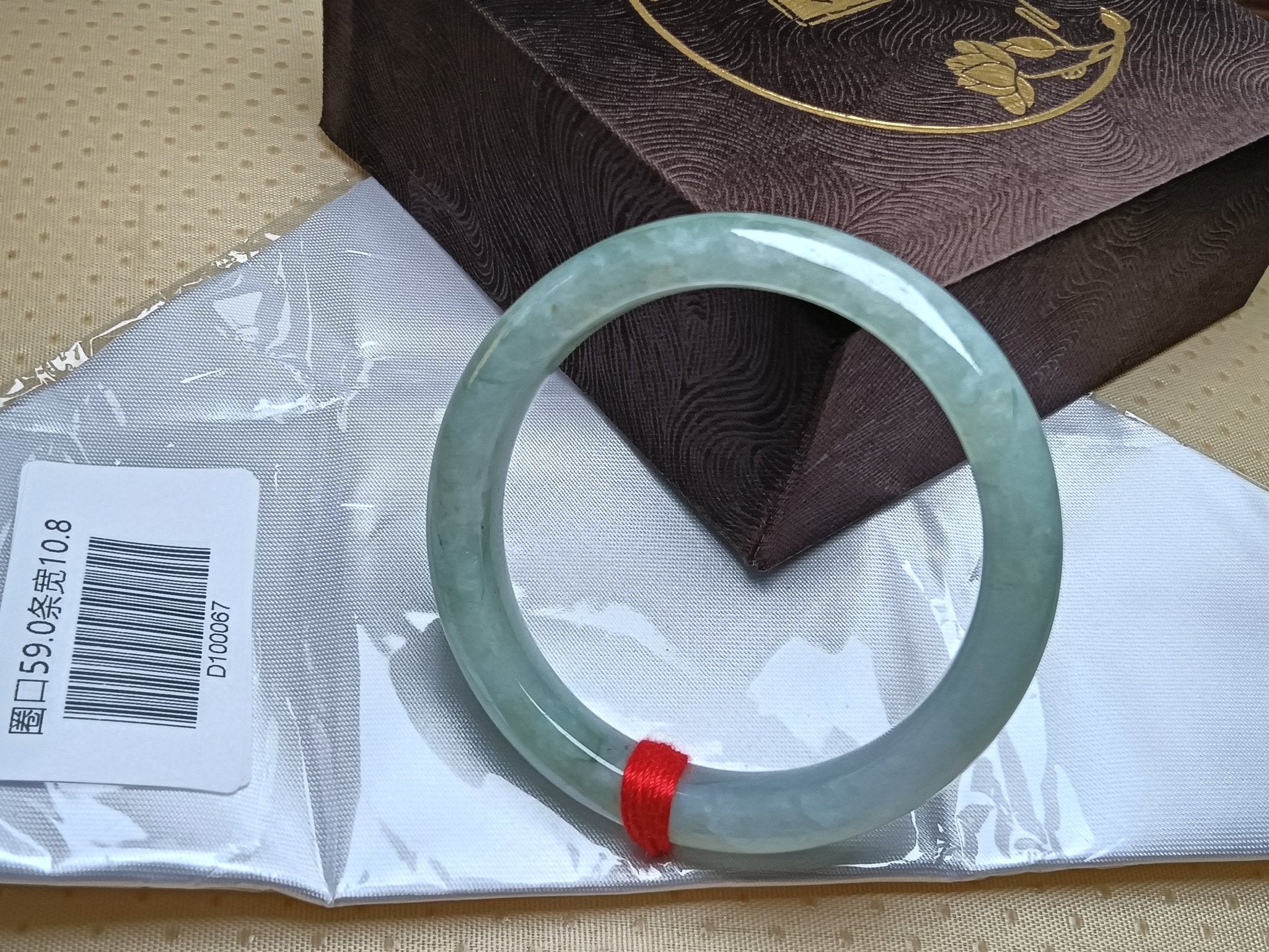 Natural Burmese Type - A Full Light Apple Green Jadeite Bangles (Size59 - 60mm) - Jadeite Ding