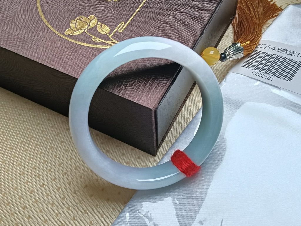 Natural Grade - A Jadeite Bangles Turquoise (Size:54 - 55mm) - Jadeite Ding