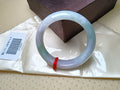 Spring Color Light Green& Lavender Burmess Jadeite Bangle (Size:51 - 52mm) W029 - Jadeite Ding
