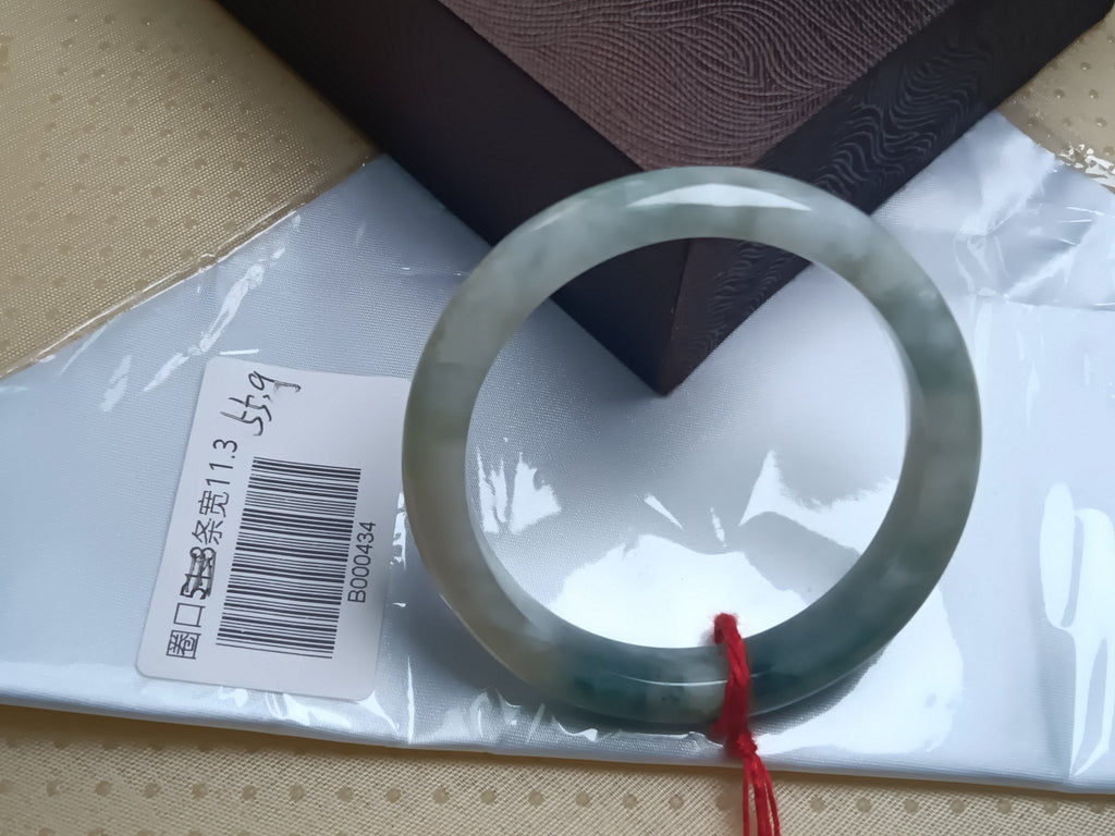 Traditional Bracelet Apple Green Burmese JGIA Certified Jadeite Bangle (Size:55 - 56mm) - Jadeite Ding