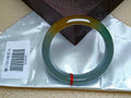 Transparent Icy Apple Green with Yellow - Brown Patches Burmess Grade A Jadeite Bracelets (Size:58 - 59mm) S003 - Jadeite Ding