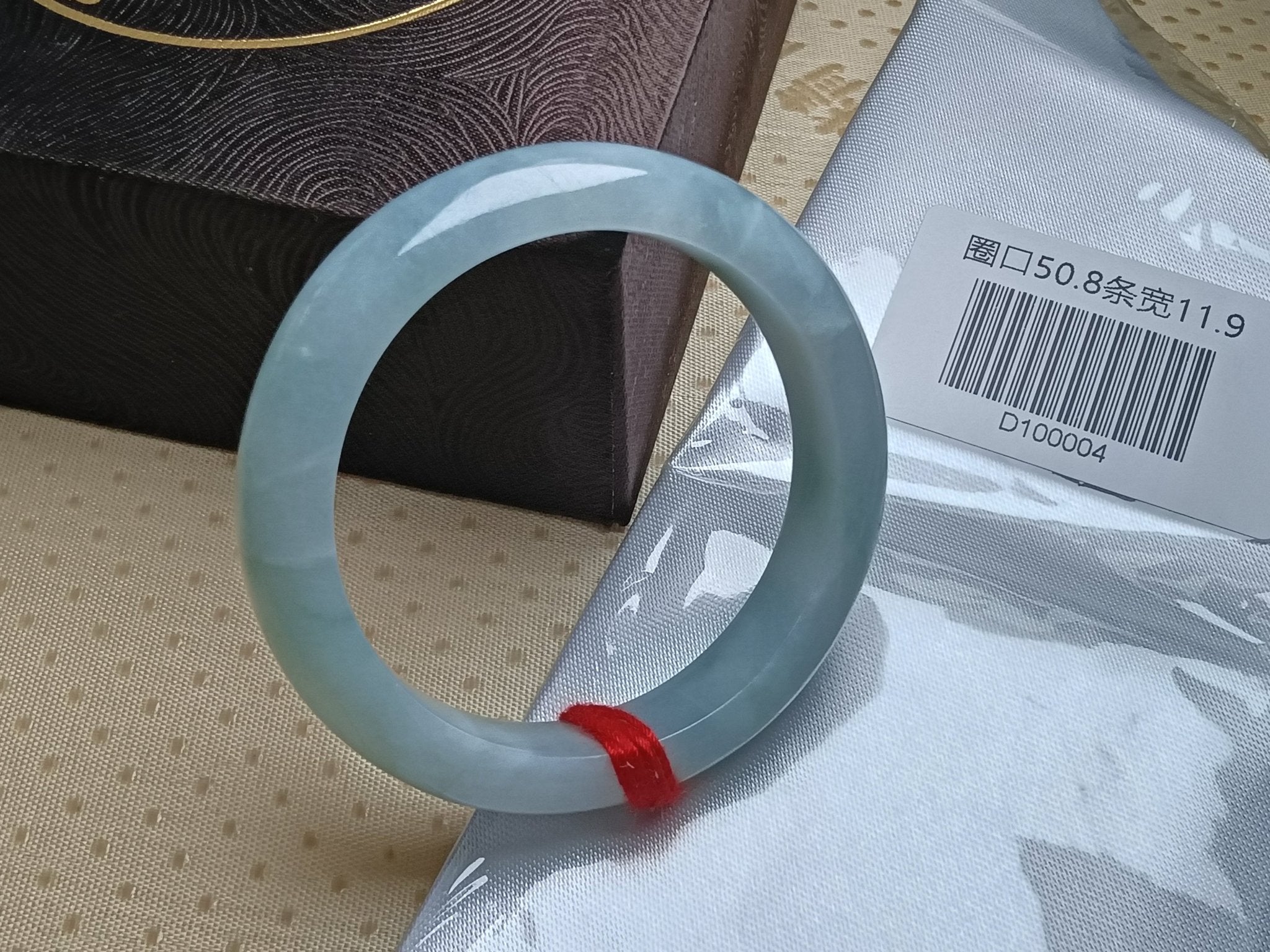 Watery Even Color Light Green Natural Burmess Jadeite Bracelet (Size:50 - 51mm) - Jadeite Ding