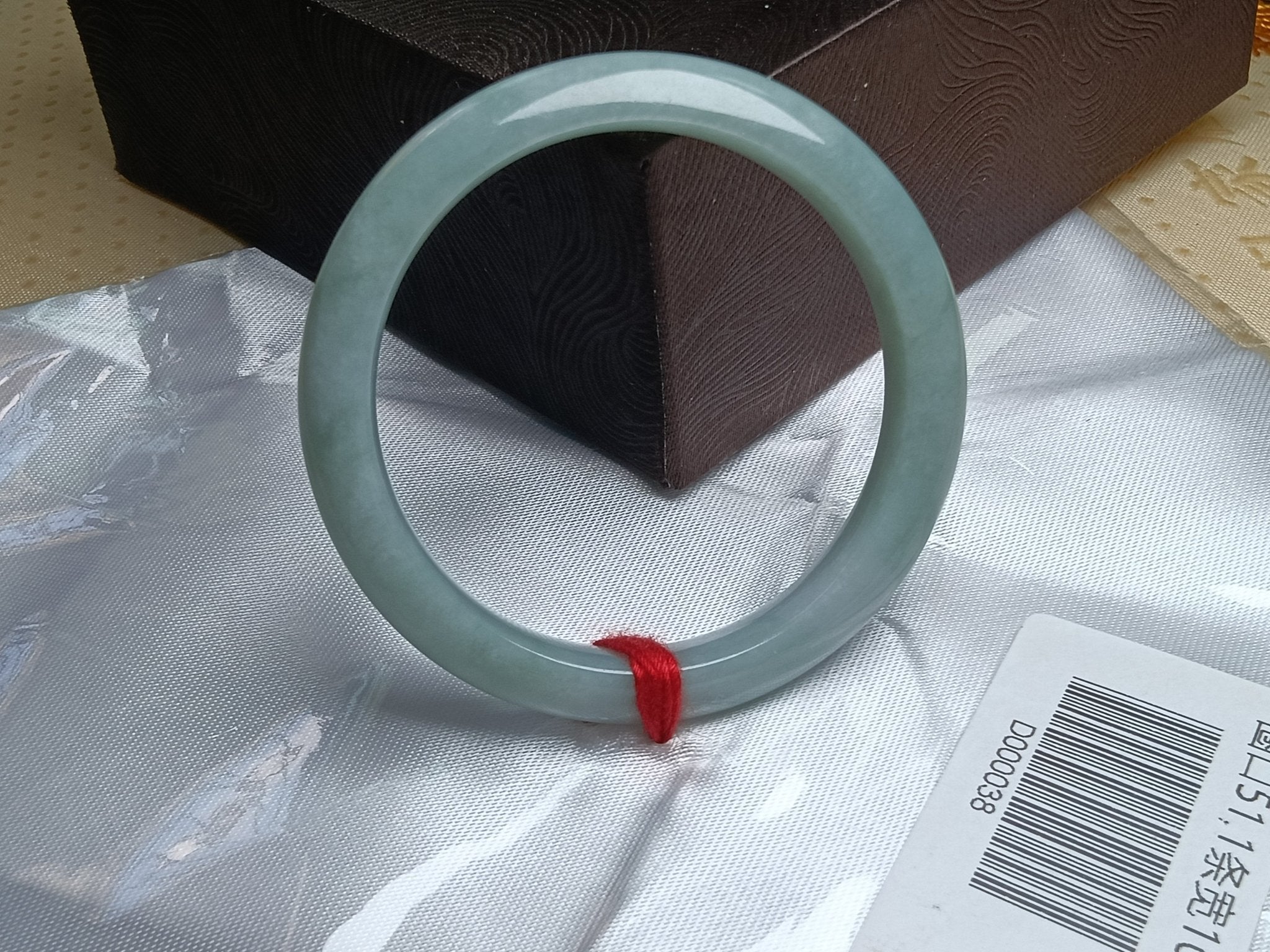 Watery Even Color Light Green Natural Burmess Jadeite Bracelet (Size:50 - 51mm) - Jadeite Ding