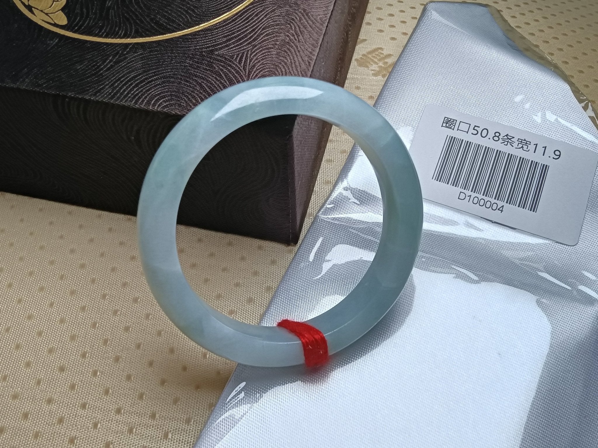 Watery Even Color Light Green Natural Burmess Jadeite Bracelet (Size:50 - 51mm) - Jadeite Ding