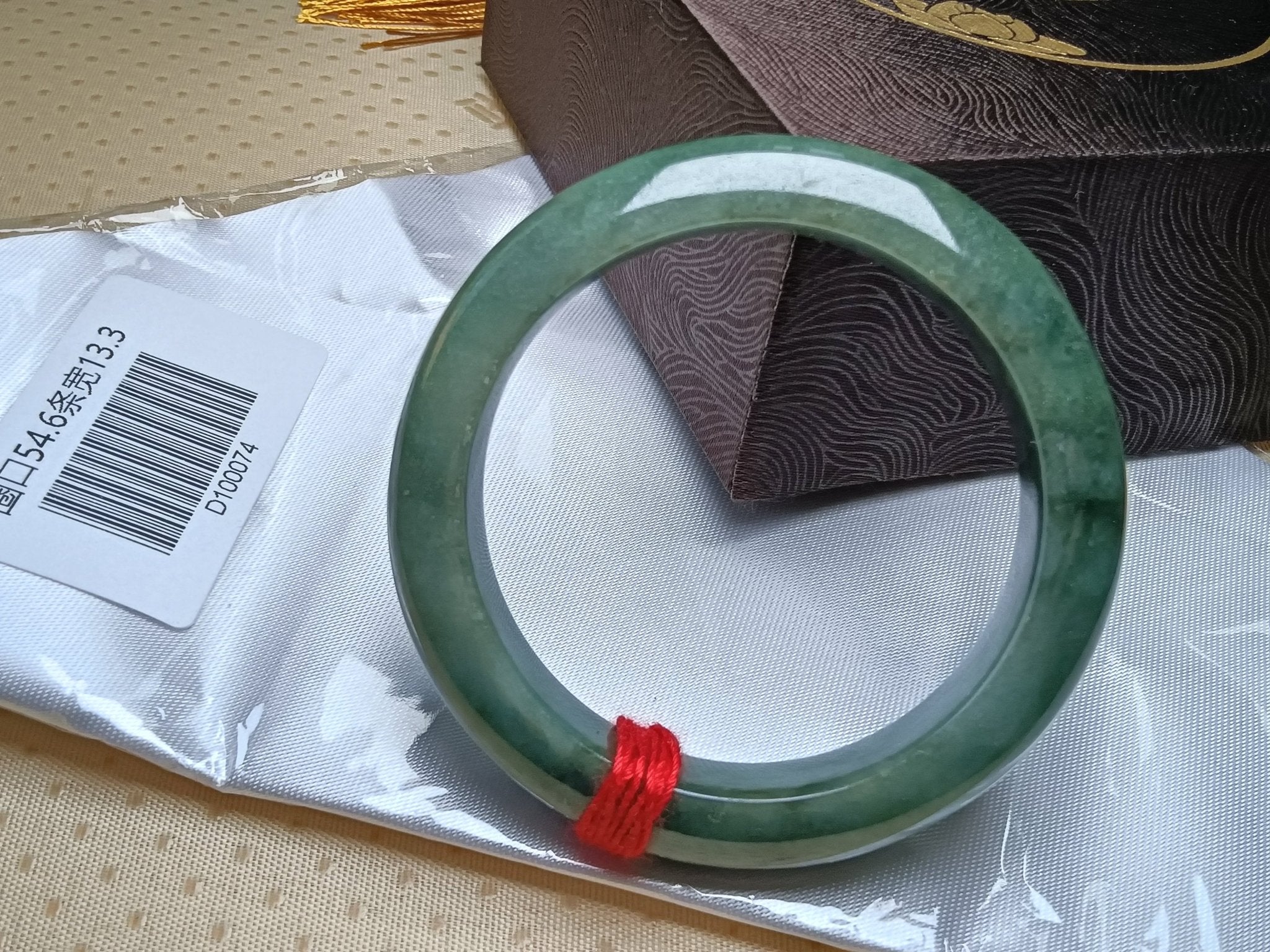 Watery Full Apple Green Nature Type - A Jadeite Bangles (Size:54 - 55mm) - Jadeite Ding
