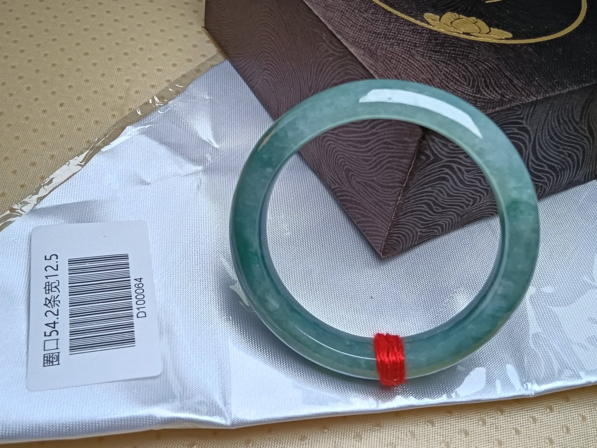 Watery Full Apple Green Nature Type - A Jadeite Bangles (Size:54 - 55mm) - Jadeite Ding