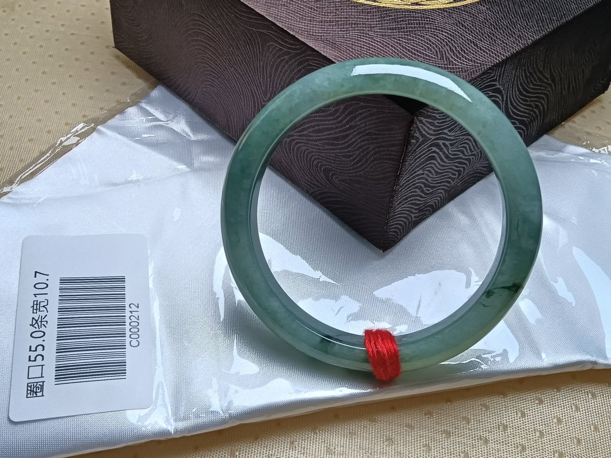 Watery Full Apple Green Nature Type - A Jadeite Bangles (Size:54 - 55mm) - Jadeite Ding