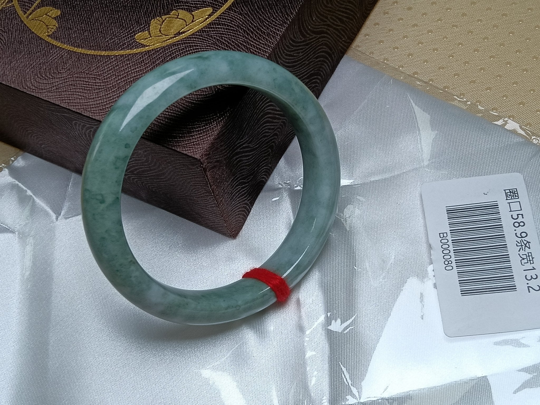 Watery Full Apple Green Nature Type - A Jadeite Bangles (Size:58 - 59mm) - Jadeite Ding