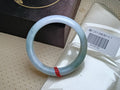 Watery Green & Lavendar Burmese JGIA Certified Jadeite Bangle (Size:56 - 57mm) W130 - Jadeite Ding