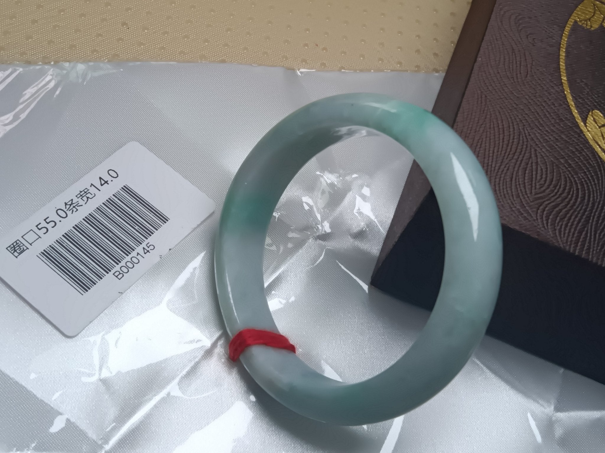 Watery Light Apple Green Burmese JGIA Certified Jadeite Bangle (Size:54 - 55mm) - Jadeite Ding