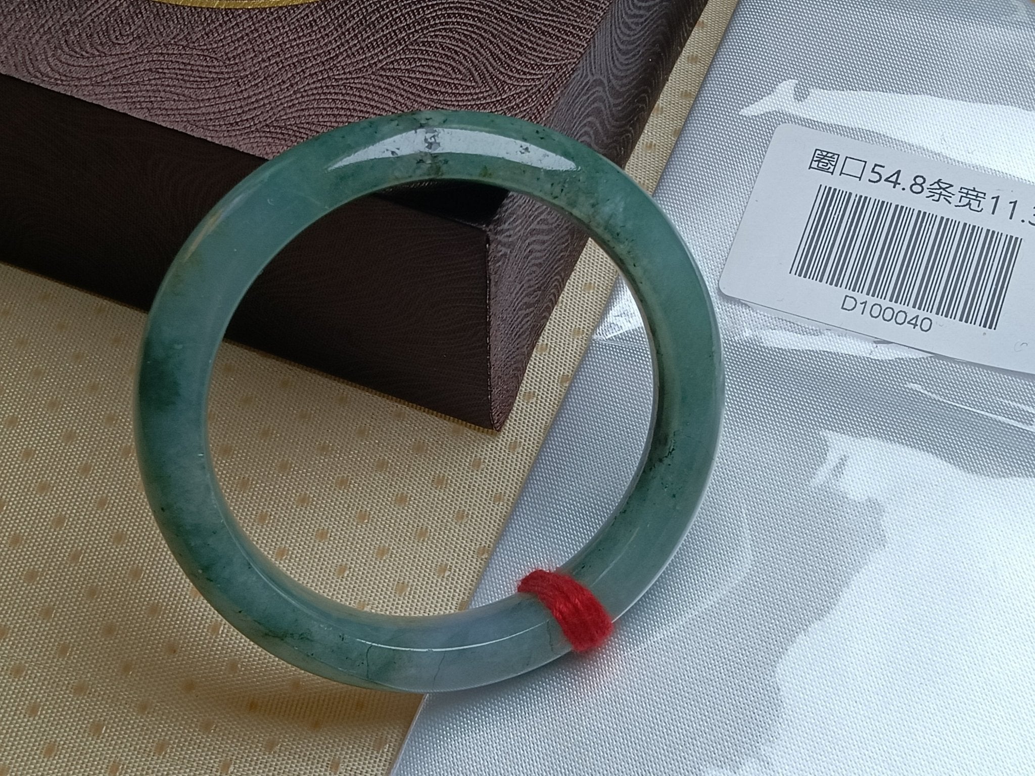 Watery&Icy Apple Green Nature Type - A Jadeite Bangles (Size:54 - 55mm) - Jadeite Ding